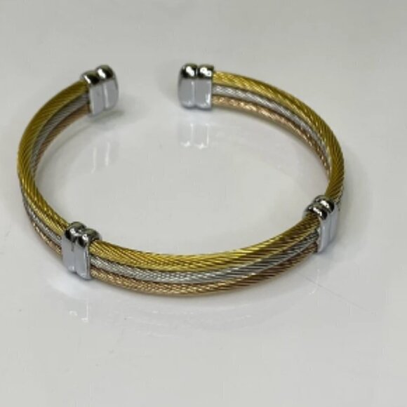 Stainless Steel Bangle Bracelet - Picture 1 of 7